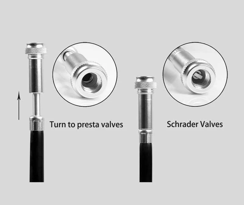 Radfahren Pumpe Schlauch Manometer Fahrrad Adapter Legierung Tragbare Reifenfüller Luft Nadel Schrader Presta Ventil Hand Fahrradpumpe
