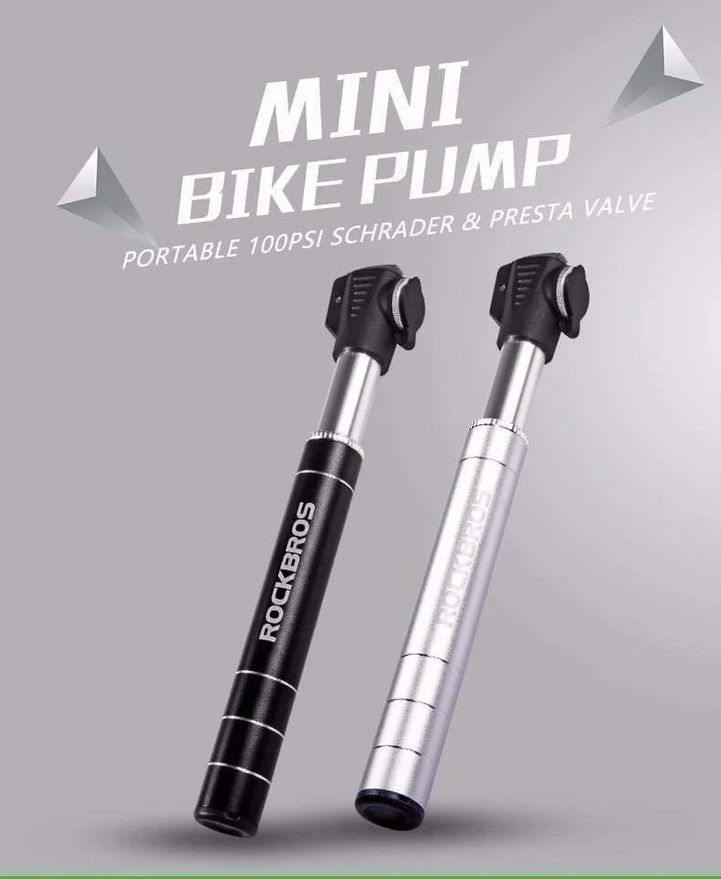 Fahrradpumpe Mini tragbare leichte Aluminiumlegierung Fahrradpumpe Luftpumpe Mountainbike Reifenfüller Schrader Presta Ventil