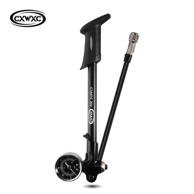 Pumpe 300 psi Hochdruck-Fahrrad-Luftstoßdämpferpumpe für Gabel und Hinterradaufhängung, Fahrradpumpe, Mountainbike-Pumpe mit Manometer