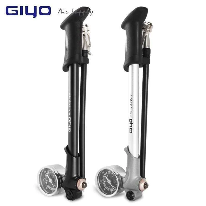 Pumpe 300 psi Hochdruck-Fahrrad-Luftstoßdämpferpumpe für Gabel und Hinterradaufhängung, Fahrradpumpe, Mountainbike-Pumpe mit Manometer