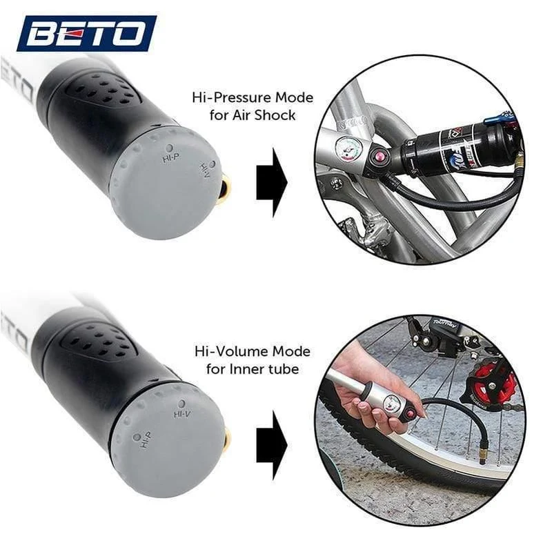 Gabel Reifen Stoßdämpfer Fahrradpumpen 300psi Manometer Mini Handpumpe für Fahrrad Schrader Presta Adapter Schlauch Fahrradpumpe Luftzykluspumpe