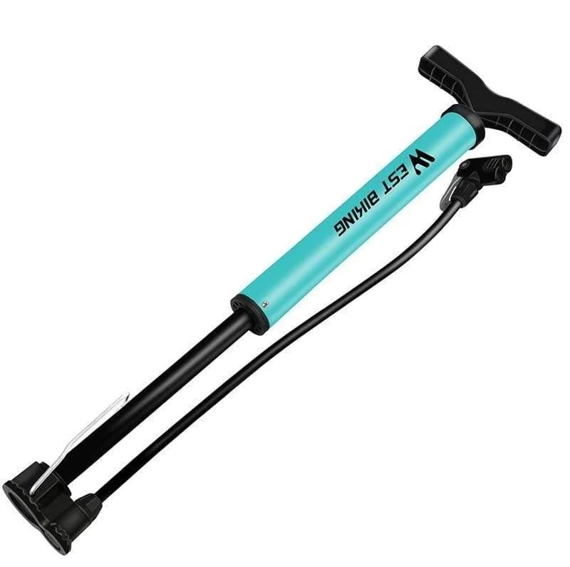 Fahrradpumpe 120 PSI Stahl Türkis Fahrradpumpe Luftpumpe Schrader & Presta Valve Road MTB Fahrradreifen Fahrradpumpe