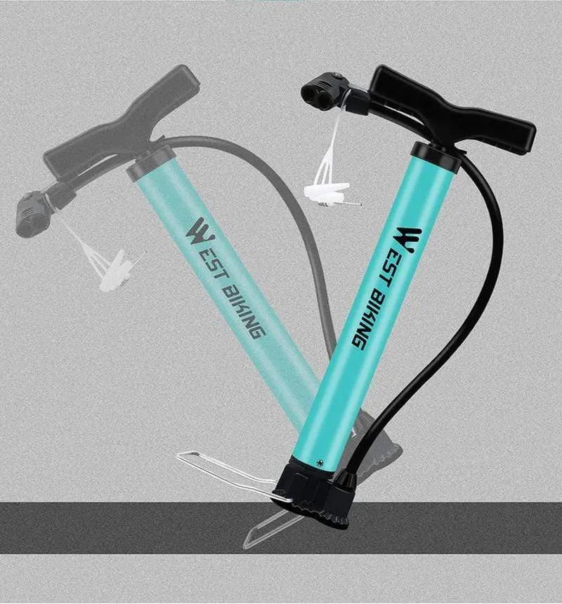 Fahrradpumpe 120 PSI Stahl Türkis Fahrradpumpe Luftpumpe Schrader & Presta Valve Road MTB Fahrradreifen Fahrradpumpe