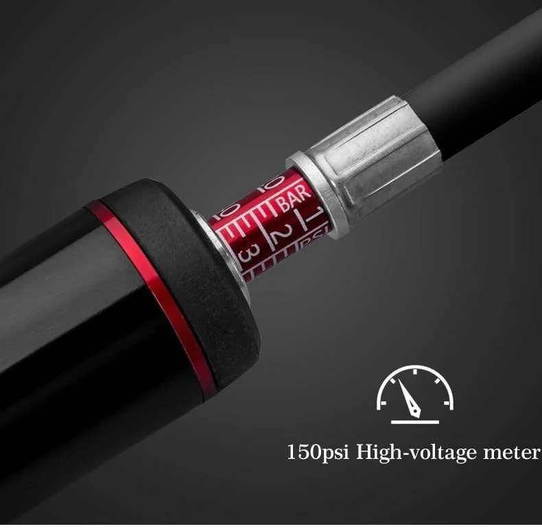 Aluminiumlegierung Fahrradpumpe Manometer Rohr 150 PSI Hochdruck Mini Luftpumpe für Fahrrad Radfahren Reifen Inflator MTB