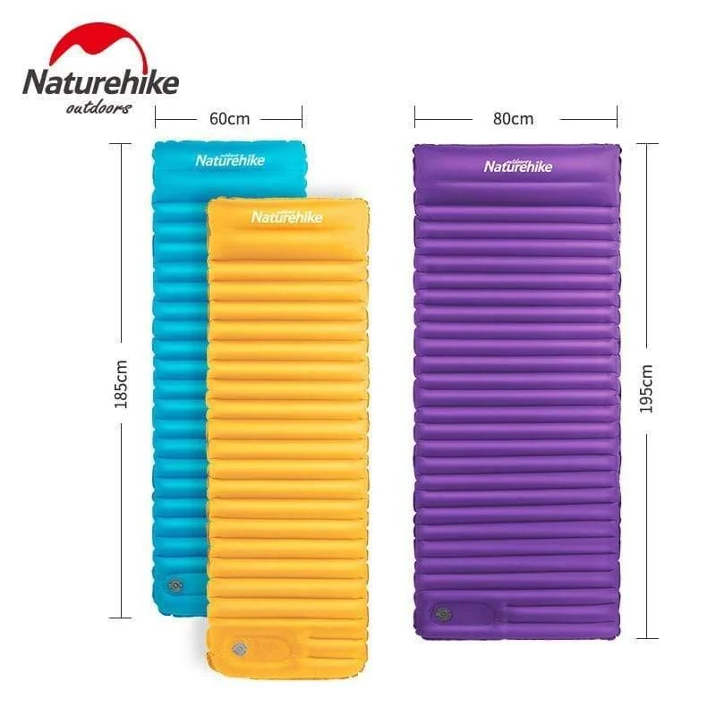 Luftbett 7.5 cm verdicken Campingmatte mit Kissen leichte Outdoor-Zelt-Isomatte aufblasbare Matratze NH18Q001-D