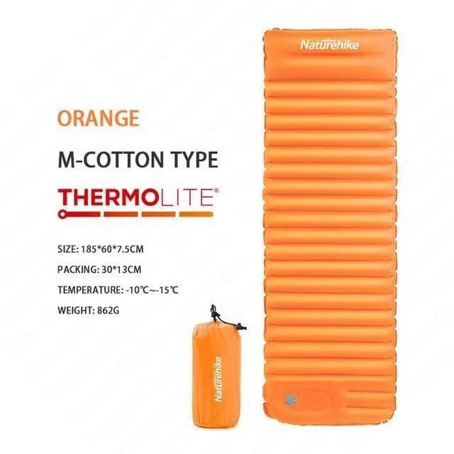 Luftbett 7.5 cm verdicken Campingmatte mit Kissen leichte Outdoor-Zelt-Isomatte aufblasbare Matratze NH18Q001-D