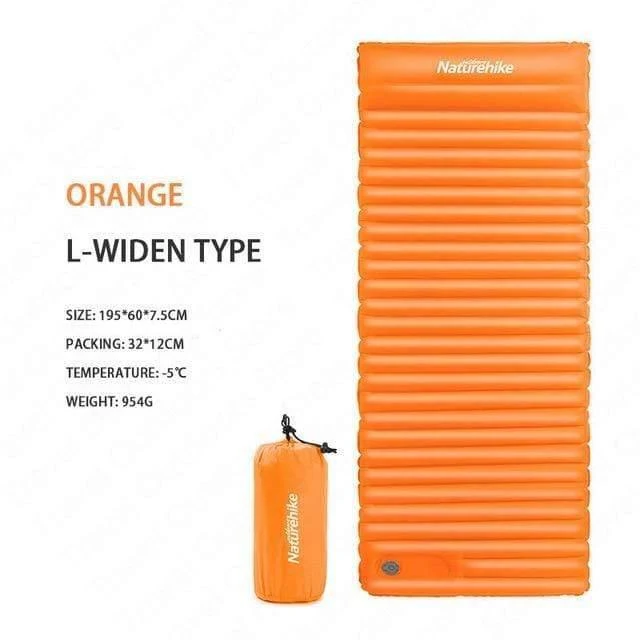 Luftbett 7.5 cm verdicken Campingmatte mit Kissen leichte Outdoor-Zelt-Isomatte aufblasbare Matratze NH18Q001-D