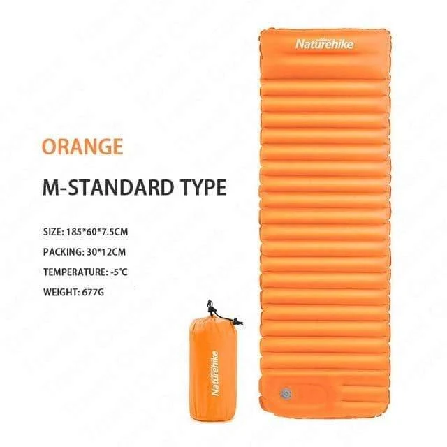 Luftbett 7.5 cm verdicken Campingmatte mit Kissen leichte Outdoor-Zelt-Isomatte aufblasbare Matratze NH18Q001-D