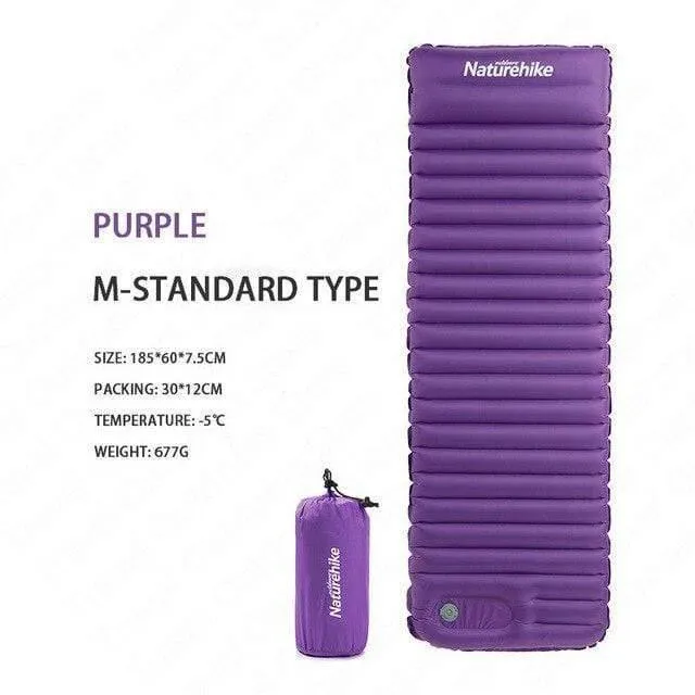 Luftbett 7.5 cm verdicken Campingmatte mit Kissen leichte Outdoor-Zelt-Isomatte aufblasbare Matratze NH18Q001-D