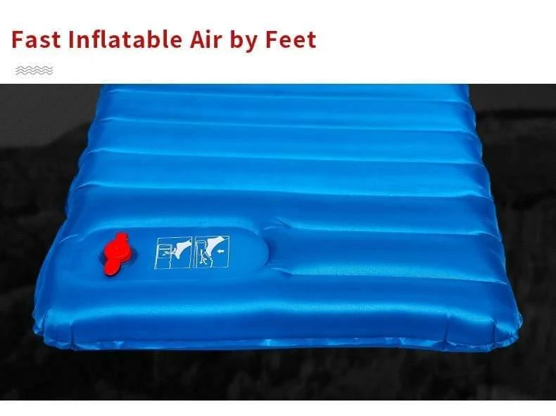 Ultraleichte Outdoor-Isomatte, feuchtigkeitsbeständige aufblasbare Luftmatte mit TPU-Flim-Camping-Luftschlauchbett