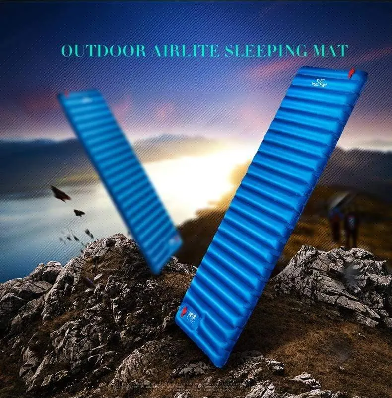 Ultraleichte Outdoor-Isomatte, feuchtigkeitsbeständige aufblasbare Luftmatte mit TPU-Flim-Camping-Luftschlauchbett