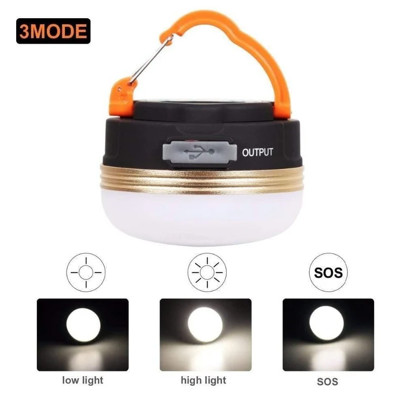 Mini tragbare Camping Lichter 3W LED Camping Laterne Zelte Lampe Outdoor Wandern Nacht Hängelampe USB wiederaufladbar