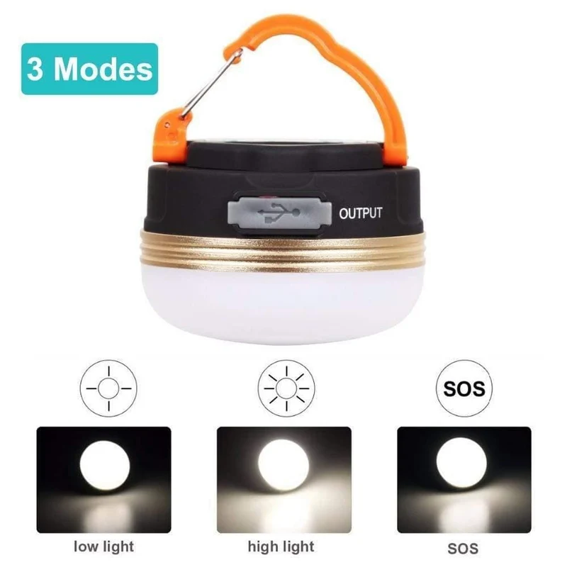 Mini tragbare Camping Lichter 3W LED Camping Laterne Zelte Lampe Outdoor Wandern Nacht Hängelampe USB wiederaufladbar