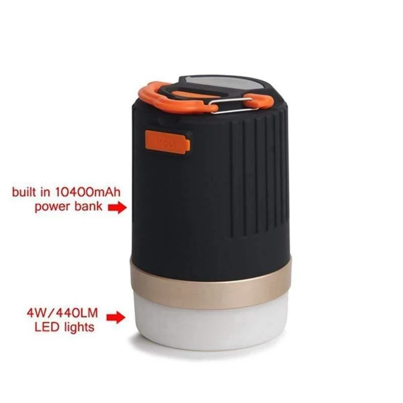 Tragbare Laterne Outdoor Camping Licht 440 Lumen Multifunktions-USB wiederaufladbare LED-Licht mit 10400mAh Power Bank