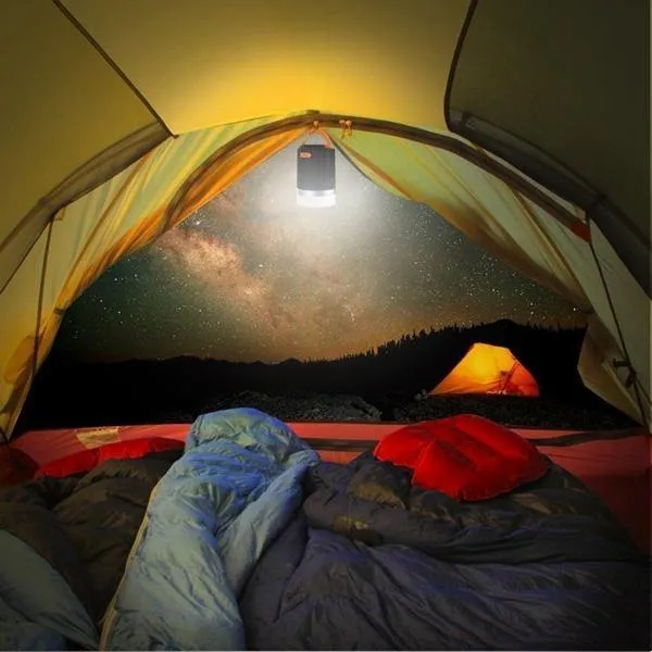 Tragbare Laterne Outdoor Camping Licht 440 Lumen Multifunktions-USB wiederaufladbare LED-Licht mit 10400mAh Power Bank
