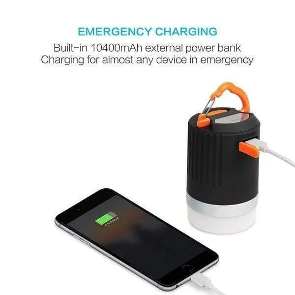 Tragbare Laterne Outdoor Camping Licht 440 Lumen Multifunktions-USB wiederaufladbare LED-Licht mit 10400mAh Power Bank