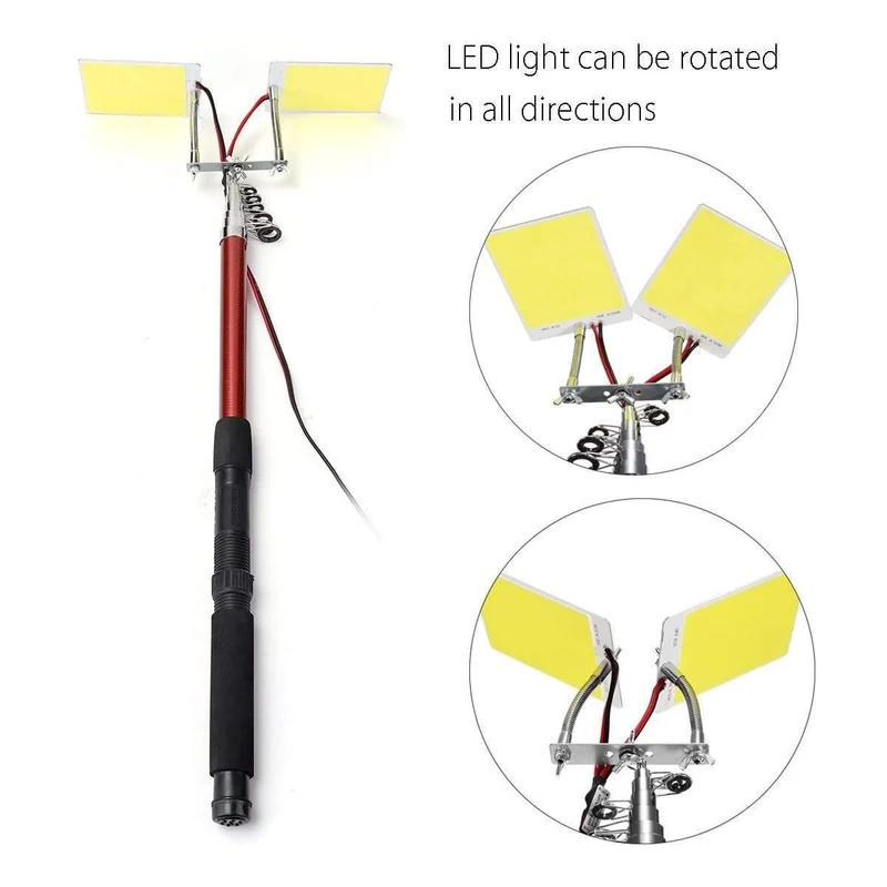 3.75M 12V Teleskop LED Angelrute Außenlaterne Fernbedienung Camping Lampe Licht für Road Trip Selbstfahrer unterwegs