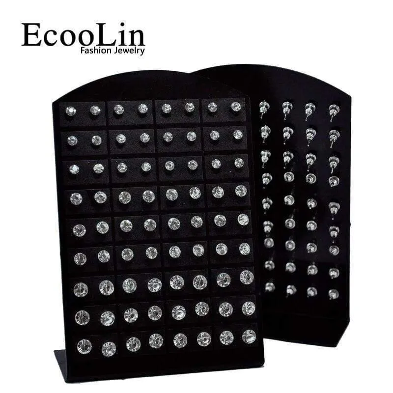 720 Stücke 10 Sätze Frauen Zirkon 316L Edelstahl Ohrstecker Für Frau Modeschmuck Großhandel Bulks Viele Heißer Verkauf BL285