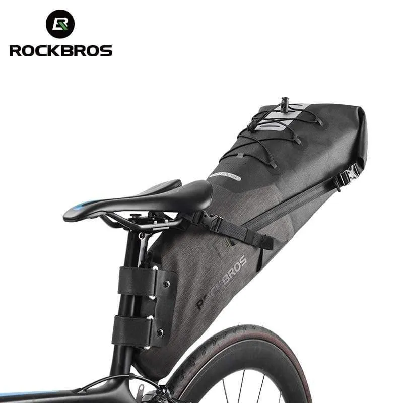 Wasserdichte Fahrradsatteltasche, reflektierend, große Kapazität, faltbare Hecktasche, Fahrrad-MTB-Kofferraumtasche, Rucksack