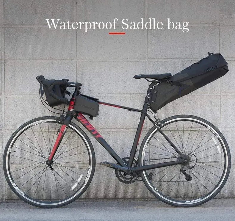 Wasserdichte Fahrradsatteltasche, reflektierend, große Kapazität, faltbare Hecktasche, Fahrrad-MTB-Kofferraumtasche, Rucksack