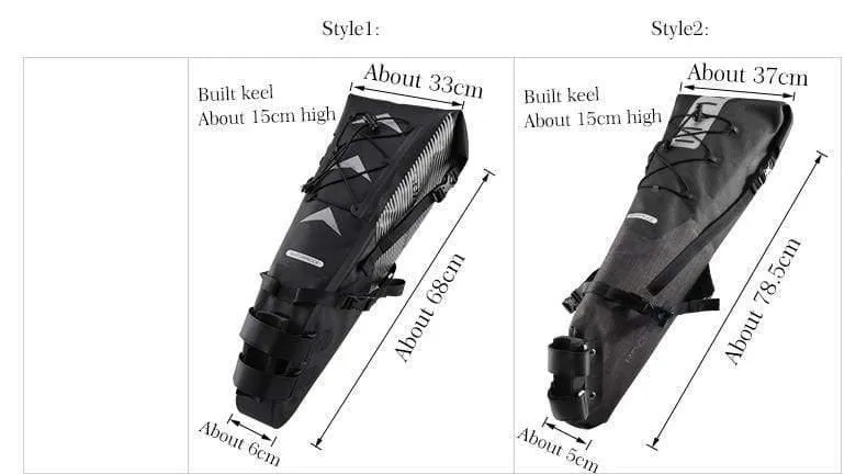 Wasserdichte Fahrradsatteltasche, reflektierend, große Kapazität, faltbare Hecktasche, Fahrrad-MTB-Kofferraumtasche, Rucksack