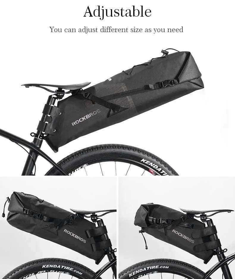 Wasserdichte Fahrradsatteltasche, reflektierend, große Kapazität, faltbare Hecktasche, Fahrrad-MTB-Kofferraumtasche, Rucksack