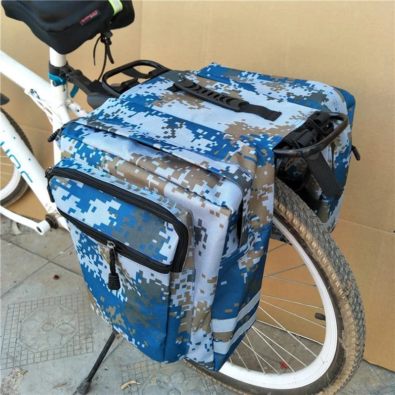 Mountain Road Fahrrad Fahrrad 2 in 1 Camo Kofferraumtaschen Radfahren Doppelseitige Gepäckträger Hecksitz Pannier Pack Gepäckträger