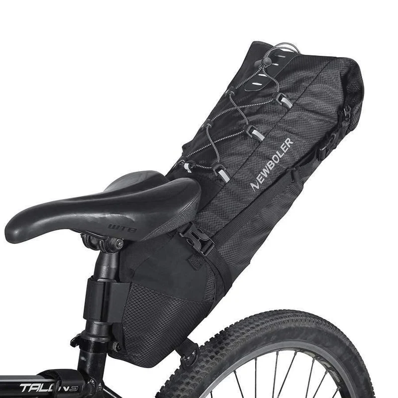 Wasserdichte Fahrradsatteltasche, große Fahrrad-Hecksitztaschen, TPU + Polyester, Fahrrad-Hinterradtaschen, Fahrradzubehör, 12 l