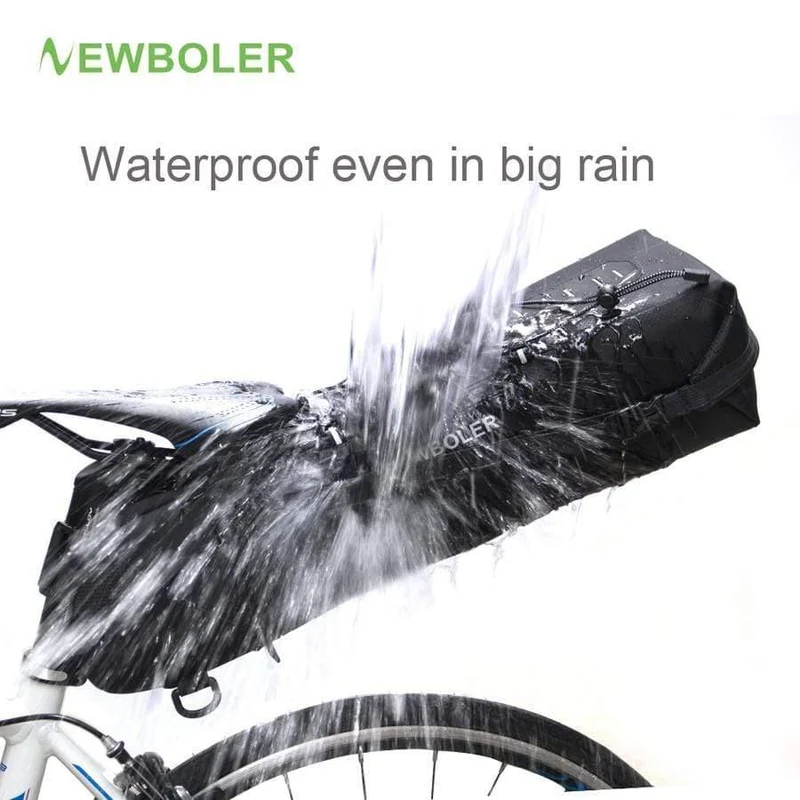 Wasserdichte Fahrradsatteltasche, große Fahrrad-Hecksitztaschen, TPU + Polyester, Fahrrad-Hinterradtaschen, Fahrradzubehör, 12 l