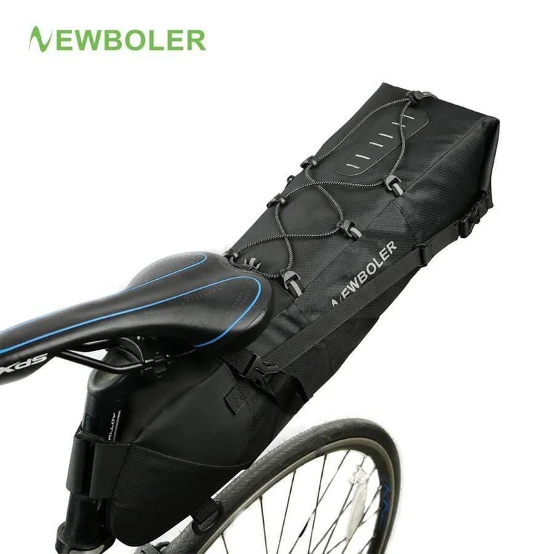 Wasserdichte Fahrradsatteltasche, große Fahrrad-Hecksitztaschen, TPU + Polyester, Fahrrad-Hinterradtaschen, Fahrradzubehör, 12 l