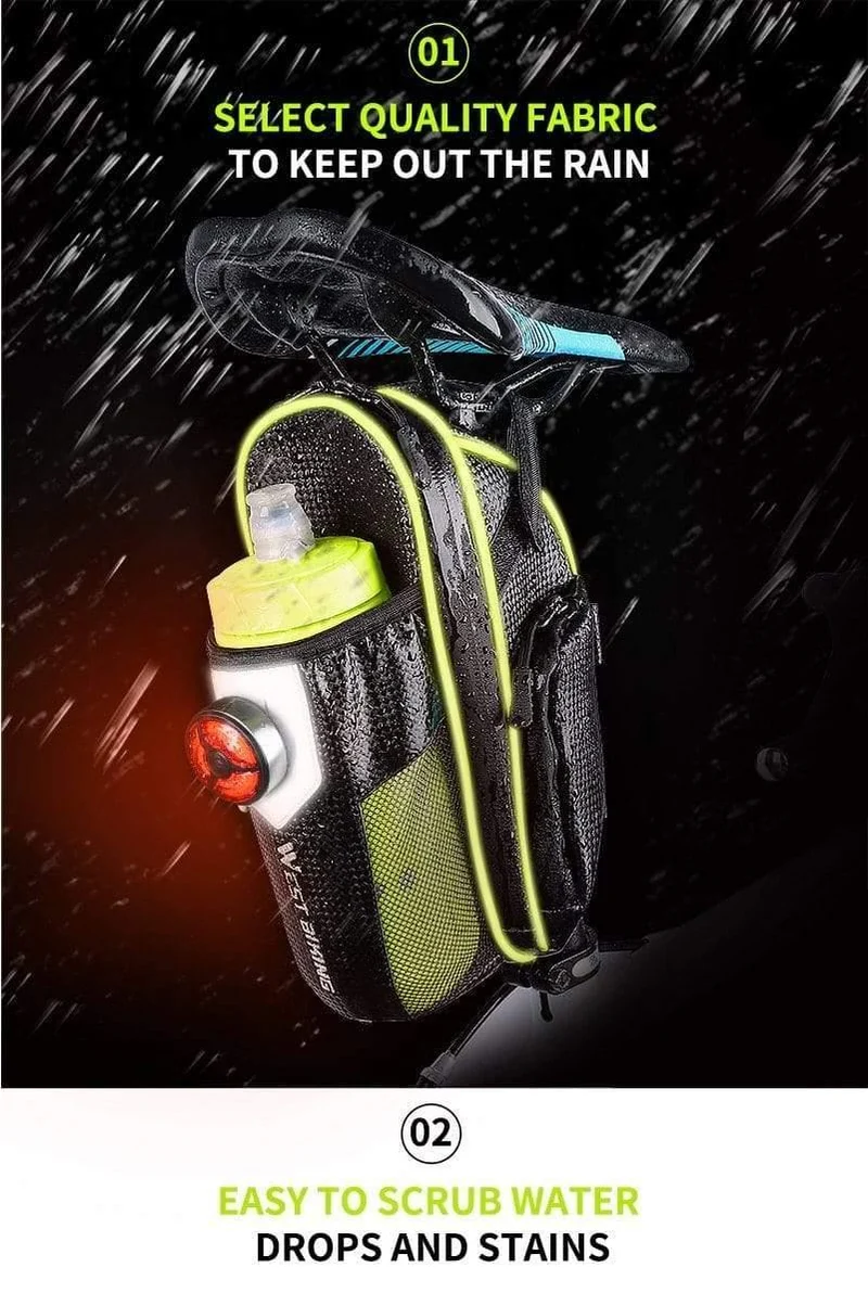 MTB Fahrrad Wasserdichte Hinten Tasche Fahrrad Zubehör Fahrrad Sattel Tasche mit Wasser Flasche Tasche Radfahren Hinten Sitz Schwanz Tasche