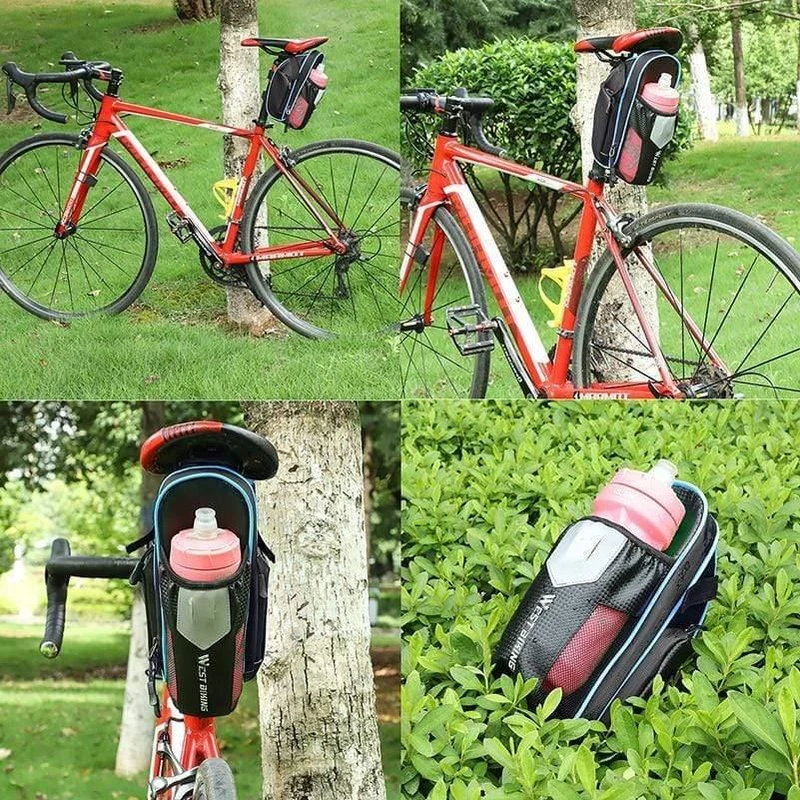 MTB Fahrrad Wasserdichte Hinten Tasche Fahrrad Zubehör Fahrrad Sattel Tasche mit Wasser Flasche Tasche Radfahren Hinten Sitz Schwanz Tasche