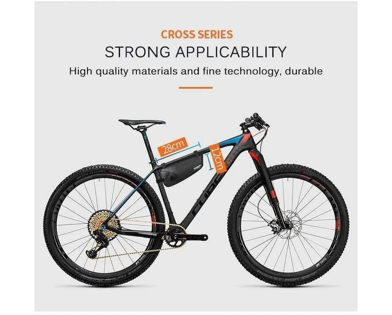 Fahrradtaschen 1680D Nylon voll wasserdicht Fahrrad-Oberrohrtaschen Radfahren Dreieck Satteltaschen Zubehör CROSS SERIES