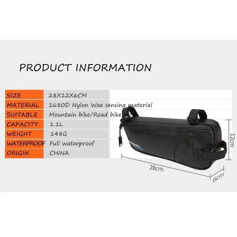 Fahrradtaschen 1680D Nylon voll wasserdicht Fahrrad-Oberrohrtaschen Radfahren Dreieck Satteltaschen Zubehör CROSS SERIES