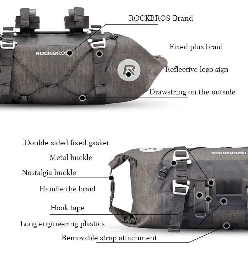 Wasserdichte Fahrrad-Vorderrohrtaschen mit großer Kapazität MTB-Fahrradlenkertaschen Vorderrahmen-Kofferraum-Pannier Fahrradzubehör