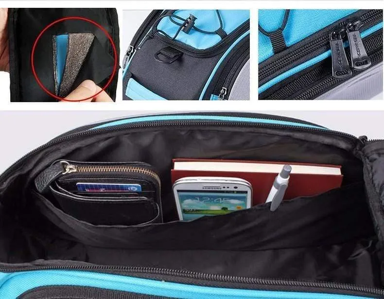 Fahrrad 13L Tragetasche Fahrradträger Gepäckträgerkorb Rücksitz Ablagetasche Radfahren Gepäck Schulter Handtasche 14541