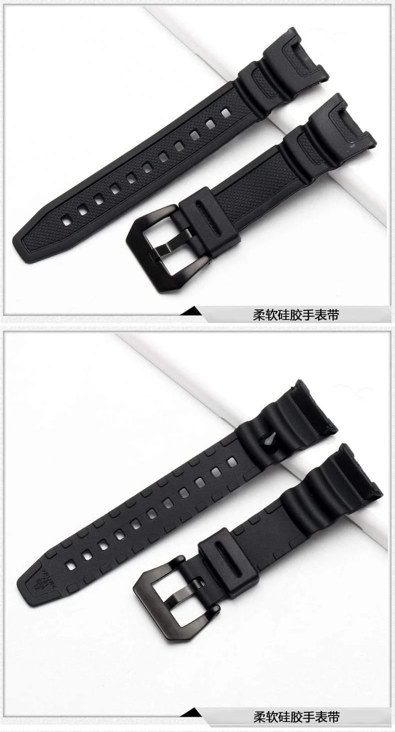 Silikonkautschuk wasserdichtes Armband für Casio SGW-100 Uhrenarmbänder Smartwatches Zubehör Armband