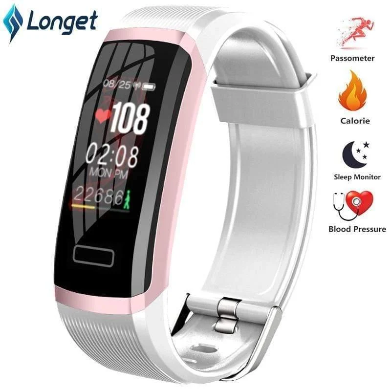 Smartwatch GT101, wasserdicht, Farbbildschirm, Fitness-Tracker, Herzfrequenzmesser, Anruferinnerung, Smartwatch für Männer und Frauen