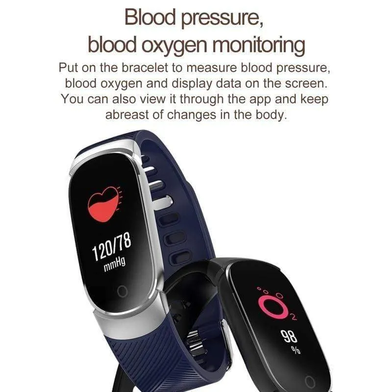 Frauen Smart Watch Sport Schrittzähler Smartwatch Blutdruck Sauerstoff Pulsmesser Fitness Tracker Anruf Alarm Erinnerung