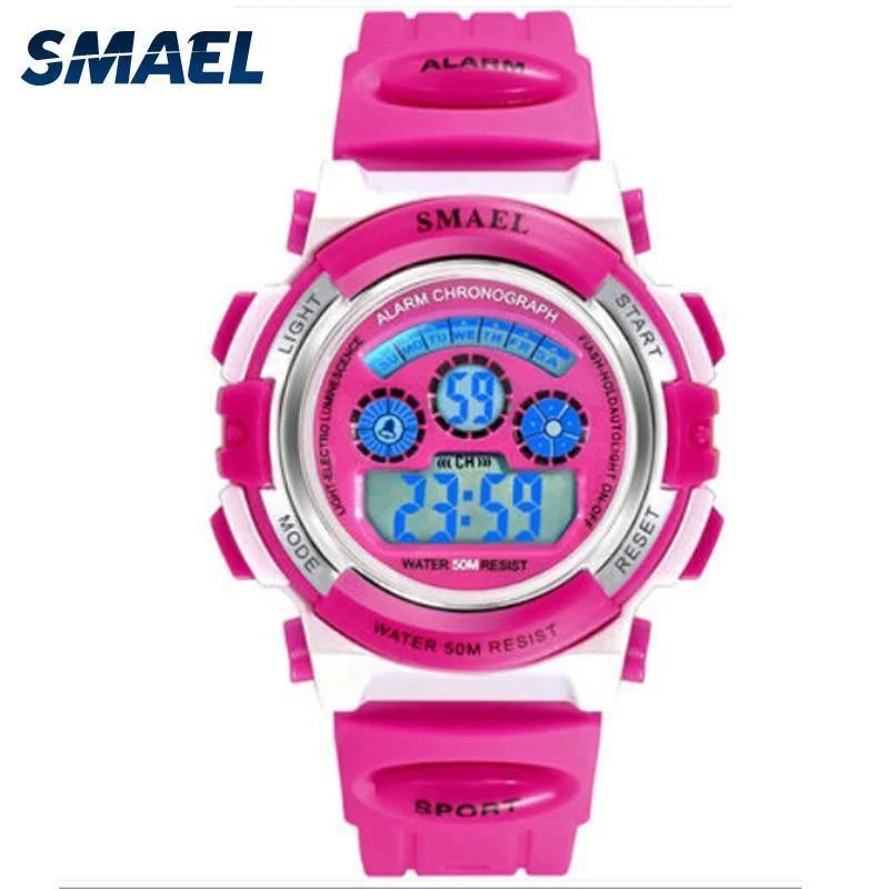 LCD Digitaluhren Kinder 50M Wasserdichte Armbanduhren Stoßfest Gratis Geschenkbox für Uhren Girls0704
