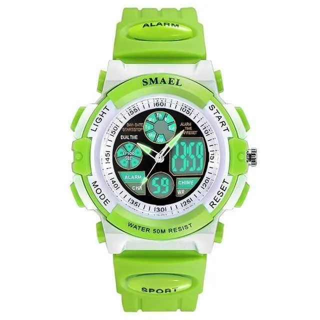 LCD Digitaluhren Kinder 50M Wasserdichte Armbanduhren Stoßfest Gratis Geschenkbox für Uhren Girls0704