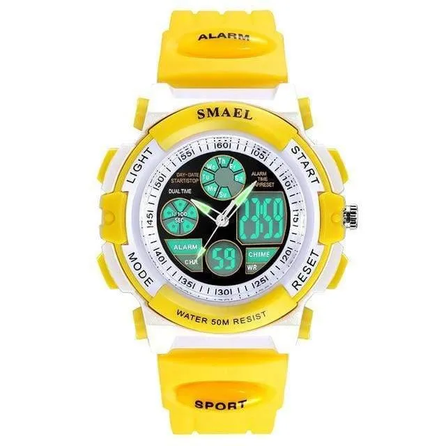 LCD Digitaluhren Kinder 50M Wasserdichte Armbanduhren Stoßfest Gratis Geschenkbox für Uhren Girls0704