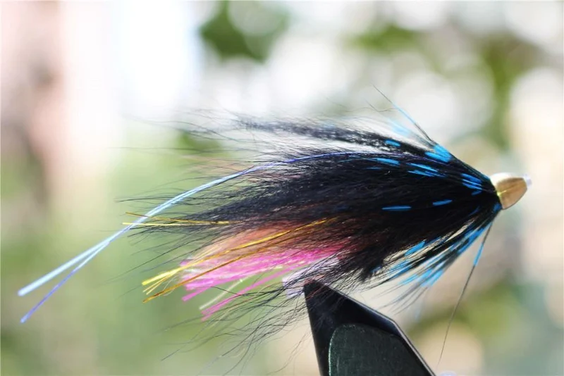40 PC / Los Kegel-Hauptrohr-Fliege 5 sortierte Farben-populäres Luftschlangen-Fliegen-Lachsforelle Steelhead-Fliegen-Fischen fliegt die eingestellten Köder