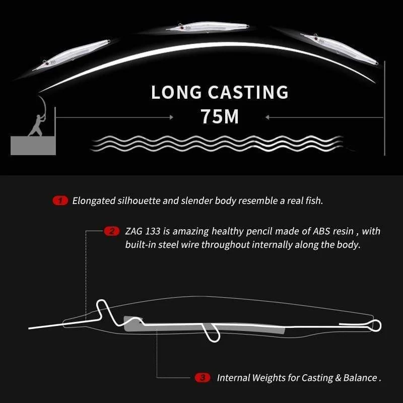 Needlefish Stick Needle Fishing Köder 133mm / 30g Sinking Pencil 3D Eyes Künstlicher Köder Sea Bass Salzwasser Köder