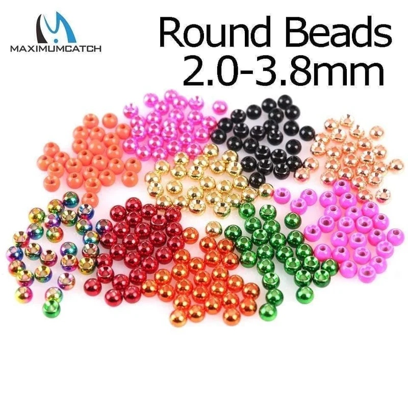 25 teile/los 2.0-3.8mm Fliegenbinden Wolframperlen Runde Nymphenkopf Ball Fliegenbinden Material 18 Verschiedene Farben