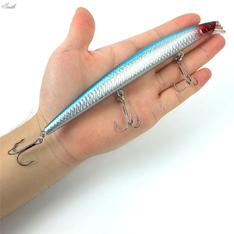 10 teile/satz Minnow Angeln Köder 18cm 26g Kunststoff Tiefe Meer Angeln Köder Schwimmende Köder Tackle Haken isca künstliche köder