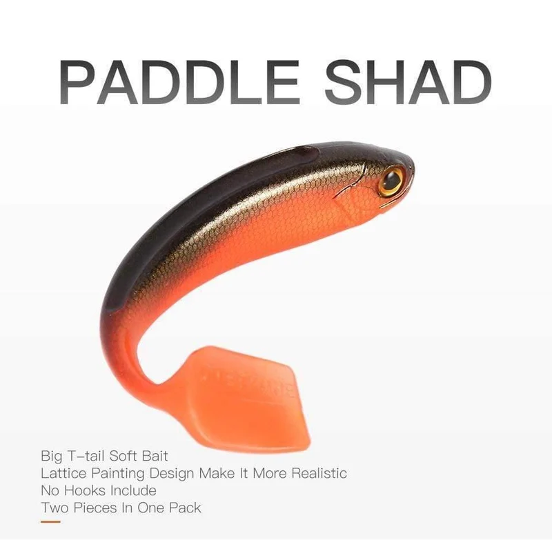 Fischköder Weichköder Shad 160mm 40g T-Schwanz Wobbler PVC Material Sinking Action Paddle 2pcs / Bag Modell 8804