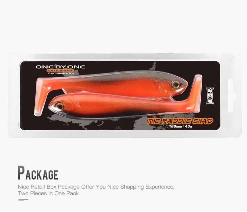 Fischköder Weichköder Shad 160mm 40g T-Schwanz Wobbler PVC Material Sinking Action Paddle 2pcs / Bag Modell 8804