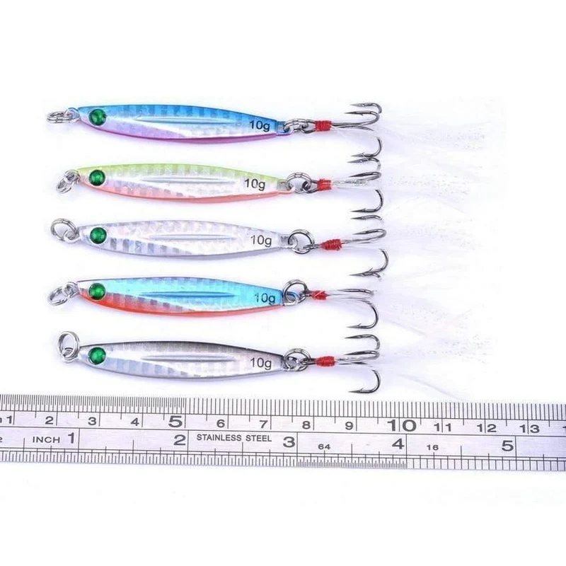 Angellöffel, Meer, Pesca, harter Köder, Angelgerät, AOrace, Metall, Jigging-Köder, 7 g, 10 g, 14 g, 17 g, 21 g, 28 g, 40 g, 10 Stück