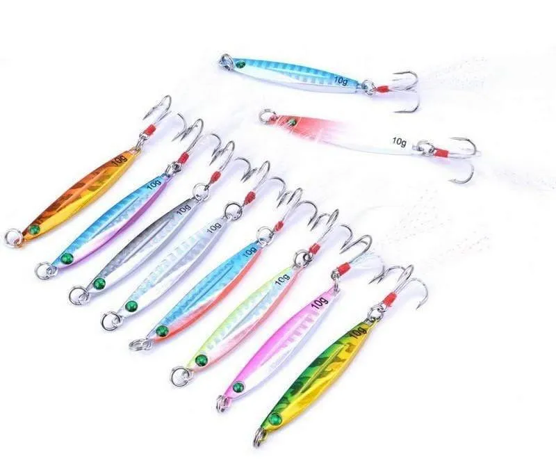 Angellöffel, Meer, Pesca, harter Köder, Angelgerät, AOrace, Metall, Jigging-Köder, 7 g, 10 g, 14 g, 17 g, 21 g, 28 g, 40 g, 10 Stück